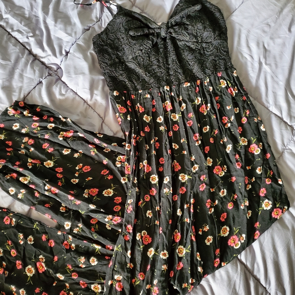 Floral and lace jumpsuit